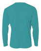 A4 Youth Long Sleeve Cooling Performance Crew Shirt TEAL ModelBack