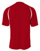 A4 Youth Cooling Performance Color Blocked T-Shirt cardinal/ white ModelBack