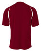 A4 Youth Cooling Performance Color Blocked T-Shirt maroon/ white ModelBack