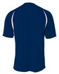 A4 Youth Cooling Performance Color Blocked T-Shirt navy/ white ModelBack