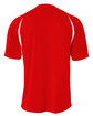 A4 Youth Cooling Performance Color Blocked T-Shirt scarlet/ white ModelBack