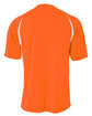 A4 Youth Cooling Performance Color Blocked T-Shirt orange/ white ModelBack
