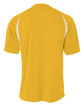 A4 Youth Cooling Performance Color Blocked T-Shirt gold/ white ModelBack