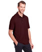 North End Men's Jaq Snap-Up Stretch Performance Polo BURGUNDY ModelQrt