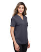 North End Ladies' Jaq Snap-Up Stretch Performance Polo CARBON ModelQrt