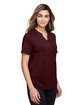 North End Ladies' Jaq Snap-Up Stretch Performance Polo BURGUNDY ModelQrt