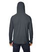 North End Unisex JAQ Stretch Performance Hooded T-Shirt carbon ModelBack