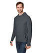 North End Unisex JAQ Stretch Performance Hooded T-Shirt carbon ModelQrt
