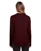 North End Ladies' JAQ Snap-Up Stretch Performance Pullover burgundy ModelBack