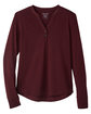 North End Ladies' JAQ Snap-Up Stretch Performance Pullover burgundy FlatFront