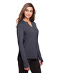 North End Ladies' JAQ Snap-Up Stretch Performance Pullover carbon ModelQrt