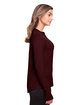 North End Ladies' JAQ Snap-Up Stretch Performance Pullover burgundy ModelSide