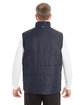 North End Men's Engage Interactive Insulated Vest navy/ graph ModelBack