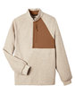 North End Men's Aura Sweater Fleece Quarter-Zip oatml hthr/ teak FlatFront
