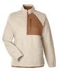 North End Ladies' Aura Sweater Fleece Quarter-Zip oatml hthr/ teak OFFront