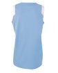 A4 Ladies' Moisture Management V Neck Muscle Shirt lt blue/ white ModelBack