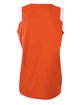 A4 Ladies' Moisture Management V Neck Muscle Shirt orange/ white ModelBack