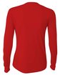 A4 Ladies' Long Sleeve Cooling Performance Crew Shirt scarlet ModelBack