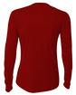 A4 Ladies' Long Sleeve Cooling Performance Crew Shirt cardinal ModelBack