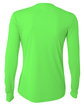 A4 Ladies' Long Sleeve Cooling Performance Crew Shirt safety green ModelBack