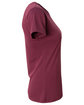 A4 Ladies' Softek V-Neck T-Shirt maroon ModelSide