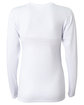A4 Ladies' Long-Sleeve Softek V-Neck T-Shirt white ModelBack