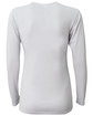 A4 Ladies' Long-Sleeve Softek V-Neck T-Shirt silver ModelBack