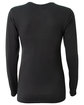 A4 Ladies' Long-Sleeve Softek V-Neck T-Shirt black ModelBack