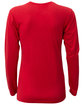 A4 Ladies' Long-Sleeve Softek V-Neck T-Shirt scarlet ModelBack