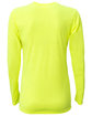 A4 Ladies' Long-Sleeve Softek V-Neck T-Shirt safety yellow ModelBack