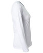 A4 Ladies' Long-Sleeve Softek V-Neck T-Shirt white ModelSide