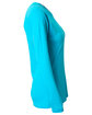 A4 Ladies' Long-Sleeve Softek V-Neck T-Shirt electric blue ModelSide
