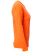 A4 Ladies' Long-Sleeve Softek V-Neck T-Shirt safety orange ModelSide
