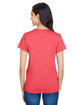 A4 Ladies' Topflight Heather V-Neck T-Shirt scarlet ModelBack