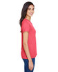 A4 Ladies' Topflight Heather V-Neck T-Shirt scarlet ModelSide