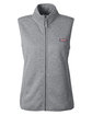 vineyard vines Ladies' Mopuntain Sweater Fleece Vest grey heather_039 OFFront