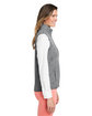vineyard vines Ladies' Mountain Sweater Fleece Vest grey heather_039 ModelSide