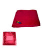 Prime Line Chenille Micro Plush Fleece Blanket red DecoFront