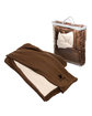 Prime Line Micro Mink Sherpa Blanket brown DecoFront
