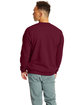 Hanes Unisex Ecosmart® 50/50 Crewneck Sweatshirt maroon ModelBack