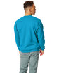 Hanes Unisex Ecosmart® 50/50 Crewneck Sweatshirt teal ModelBack