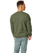 Hanes Unisex Ecosmart® 50/50 Crewneck Sweatshirt FATIGUE GREEN ModelBack