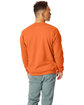Hanes Unisex Ecosmart® 50/50 Crewneck Sweatshirt SAFETY ORANGE ModelBack