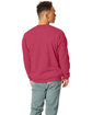 Hanes Unisex Ecosmart® 50/50 Crewneck Sweatshirt HEATHER RED ModelBack