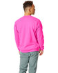 Hanes Unisex Ecosmart® 50/50 Crewneck Sweatshirt safety pink ModelBack