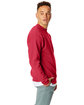 Hanes Unisex Ecosmart® 50/50 Crewneck Sweatshirt DEEP RED ModelSide