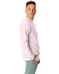 Hanes Unisex Ecosmart® 50/50 Crewneck Sweatshirt pale pink ModelSide