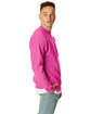 Hanes Unisex Ecosmart® 50/50 Crewneck Sweatshirt WOW PINK ModelSide