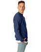 Hanes Unisex Ecosmart® 50/50 Crewneck Sweatshirt NAVY ModelSide