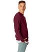 Hanes Unisex Ecosmart® 50/50 Crewneck Sweatshirt MAROON ModelSide
